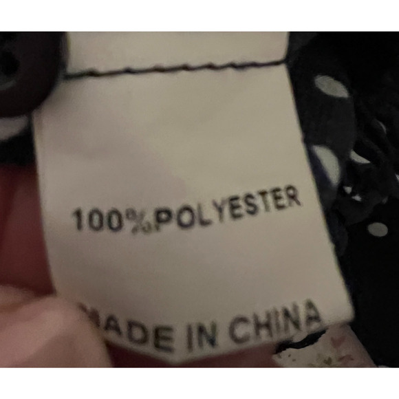 Princess Polly Womens Blouse Size 8 Blue Long Sleeve Ruffle Polka Dot Pullover - Picture 9 of 10